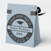 Afstuderen aangepaste naam & jaar gunst tassen bedankdoosjes (Achterkant)