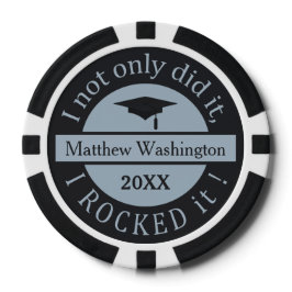 Afstuderen aangepaste naam & jaar poker chips