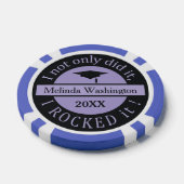 Afstuderen aangepaste naam & jaar poker chips (Enkel)