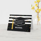 Afstuderen Aangepaste naam vierde rang Jaar Pet zw Kaart (Gele Bloem)