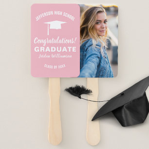 Afstuderen Aangepaste schoolkleur Afstuderen Foto Handwaaier