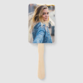 Afstuderen Aangepaste schoolkleur Afstuderen Foto Handwaaier (Achterkant)