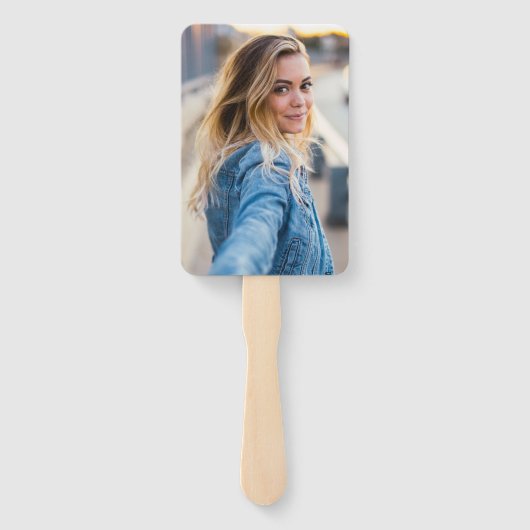 Afstuderen Aangepaste schoolkleur Afstuderen Foto Handwaaier (Achterkant)