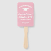 Afstuderen Aangepaste schoolkleur Afstuderen Foto Handwaaier (Voorkant)