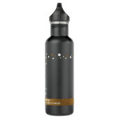 Afstuderen Aangepaste schoolnaam Confetti Gold zwa Waterfles (Rechts)