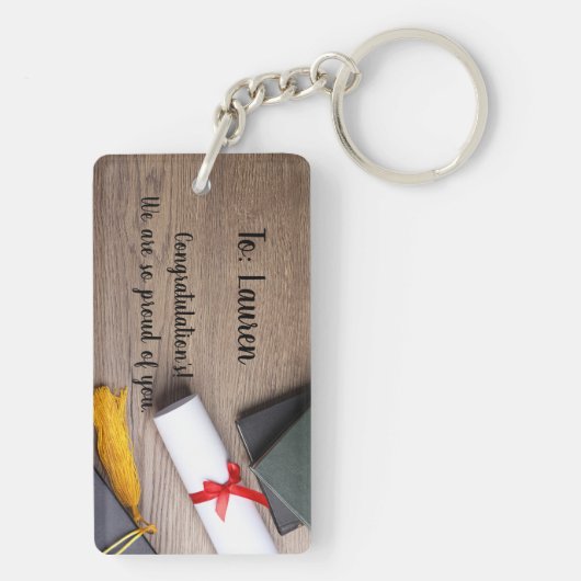 Afstuderen Aangepaste Sleutelhanger (achterkant)