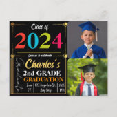 Afstuderen Aangepaste Tekst & Afbeeldingen 2e Grad Aankondigingskaart (Achterkant)