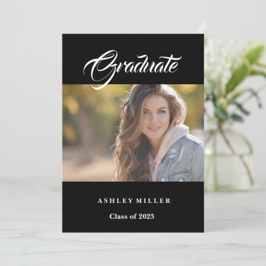 Afstuderen aankondiging (Staand voorkant)