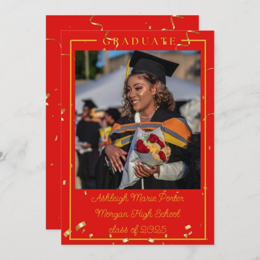 Afstuderen Aankondiging (Voorkant / Achterkant)