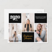 Afstuderen Aankondiging 2020 Foto Collage Briefkaart (Voorkant / Achterkant)