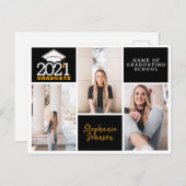 Afstuderen Aankondiging 2021 Foto Collage Briefkaart (Voorkant / Achterkant)
