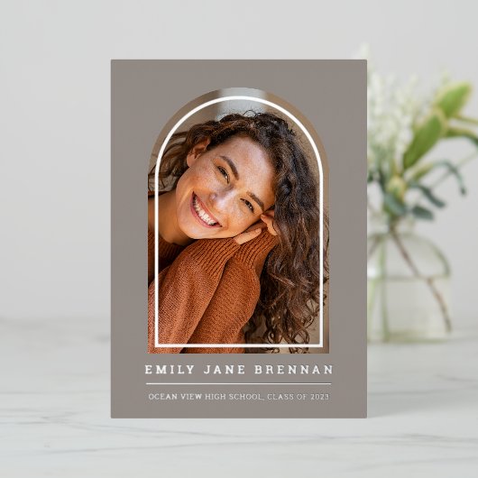 Afstuderen Aankondiging Afstudeerder Fotokaart (Staand Voorkant)