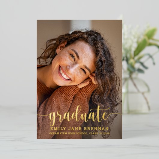 Afstuderen Aankondiging Afstudeerder Fotokaart (Staand Voorkant)