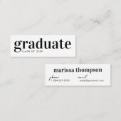 Afstuderen Aankondiging Afstuderen Visitekaartje (Voorkant / Achterkant)