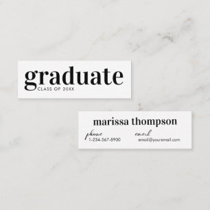 Afstuderen Aankondiging Afstuderen Visitekaartje