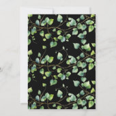 Afstuderen aankondiging Boho Arch Ivy, zwart (Achterkant)