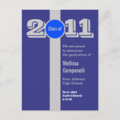 Afstuderen Aankondiging Briefkaart Silver Blue PC1 (Voorkant)
