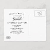 Afstuderen aankondiging Briefkaart/uitnodigen foto (Achterkant)