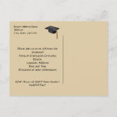 Afstuderen Aankondiging Briefkaart, Zwart en Goud (Achterkant)