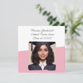 Afstuderen Aankondiging Custom Photo Typography (Staand voorkant)