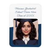 Afstuderen Aankondiging Custom Photo Typography Magneet (Verticaal)