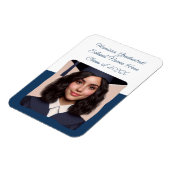 Afstuderen Aankondiging Custom Photo Typography Magneet (Linkerzijde)
