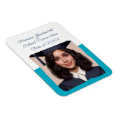 Afstuderen Aankondiging Custom Photo Typography Magneet (Rechterzijde)