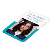 Afstuderen Aankondiging Custom Photo Typography Magneet (Linkerzijde)