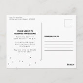 Afstuderen aankondiging één foto atleet briefkaart (Achterkant)