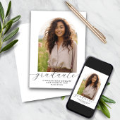 Afstuderen aankondiging foto boog - wit