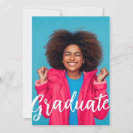 Afstuderen Aankondiging Foto Flat Kaart