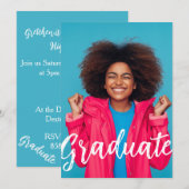 Afstuderen Aankondiging Foto Flat Kaart (Voorkant / Achterkant)