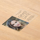 Afstuderen Aankondiging Foto Modern Minimalist (Laagn)