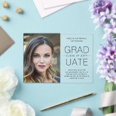 Afstuderen Aankondiging Foto Modern Minimalist (Insitu (Huwelijk))