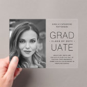 Afstuderen Aankondiging Foto Modern Minimalist (Insitu (Draagbaar))