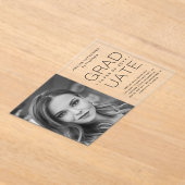 Afstuderen Aankondiging Foto Modern Minimalist (Laagn)