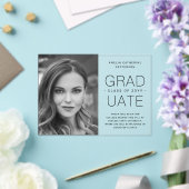 Afstuderen Aankondiging Foto Modern Minimalist (Insitu (Huwelijk))