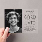 Afstuderen Aankondiging Foto Modern Minimalist (Insitu (Draagbaar))