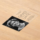 Afstuderen Aankondiging Foto Modern Minimalist (Laagn)