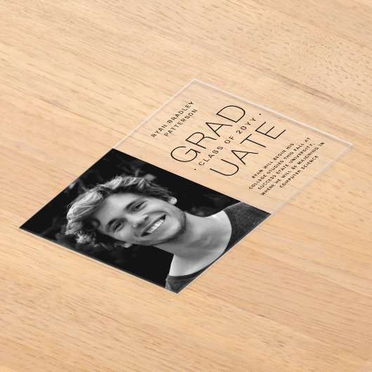 Afstuderen Aankondiging Foto Modern Minimalist (Laagn)
