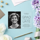 Afstuderen Aankondiging Foto Modern Minimalist (Insitu (Huwelijk))