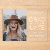 Afstuderen Aankondiging Foto Modern Minimalist (Voorkant)