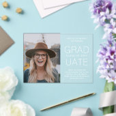 Afstuderen Aankondiging Foto Modern Minimalist (Insitu (Huwelijk))