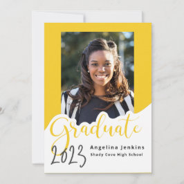 Afstuderen Aankondiging Foto Yellow 2023