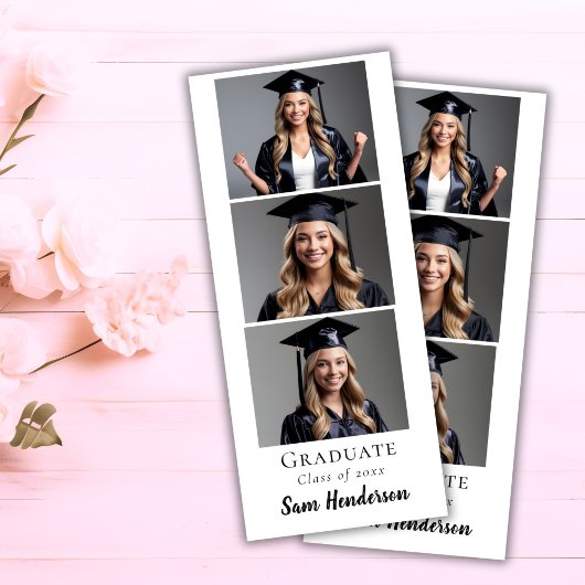 Afstuderen Aankondiging Fotocabine QR code Uniek