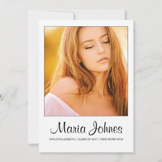 Afstuderen aankondiging Fotokaart (Voorkant)