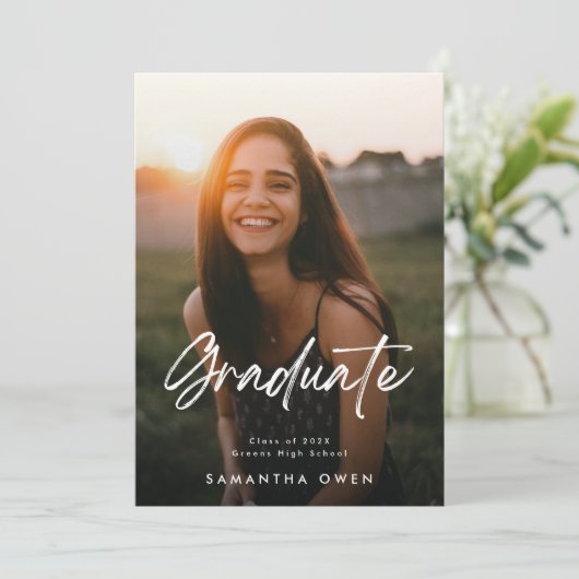  Afstuderen Aankondiging Fotokaart (Staand voorkant)