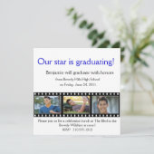 Afstuderen Aankondiging Fotokaart Filmstrip (Staand voorkant)