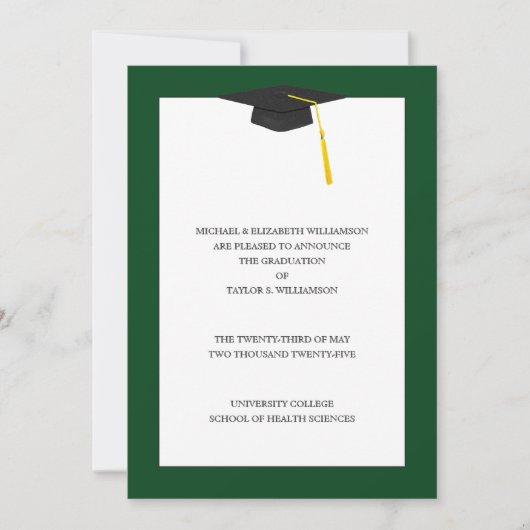 Afstuderen Aankondiging groen (Voorkant)