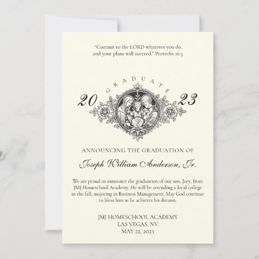 AFSTUDEREN AANKONDIGING JOSEPH WILLIAM ANDERSON (Voorkant)